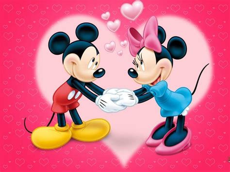 Minnie Mouse And Mickey Mouse Kissing Wallpaper