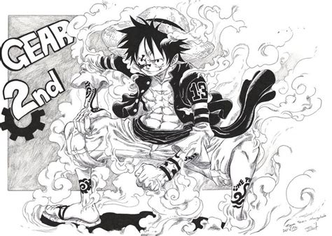 One Piece Luffy Gear Second Drawing