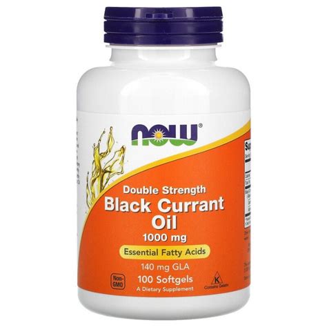 Black Currant Oil 1000mg 100 Softgels De NOW Foods Nutriwellness