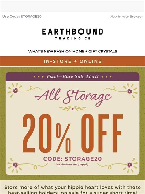 Earthbound Trading Co Promo Code 50 Off With 50 Deals March 2024