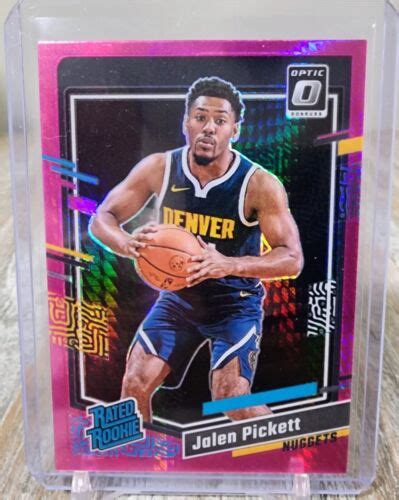 2023 24 OPTIC RATED ROOKIE PINK HYPER JALEN PICKETT Denver NUGGETS RC