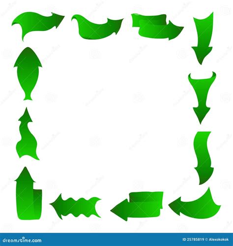 Abstract Arrows Frame Green Stock Vector Illustration Of Pointing