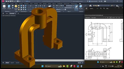 Belajar Autocad Bagian Pemula D Mechanical Drawing Youtube