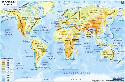 Physical Map Of World World Physical Map Printable World Physical | Images and Photos finder