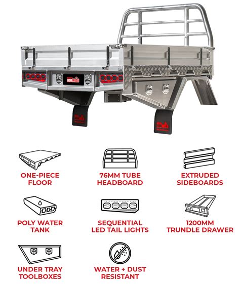 Toyota Series Landcruiser Dual Cab Ute Trays Norweld