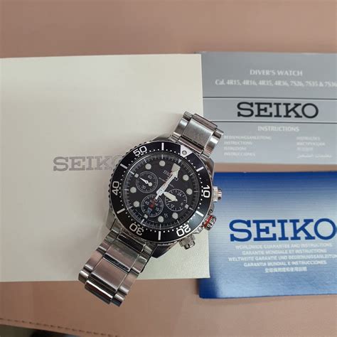 Seiko Air Diver Solar Chronograph V175 0ad0 Mens Fashion Watches And Accessories Watches On