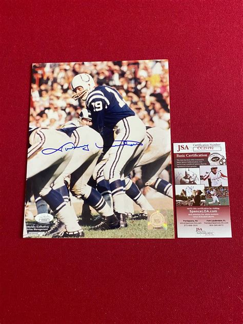 Johnny Unitas Autographed Memorabilia Signed Photo Jersey