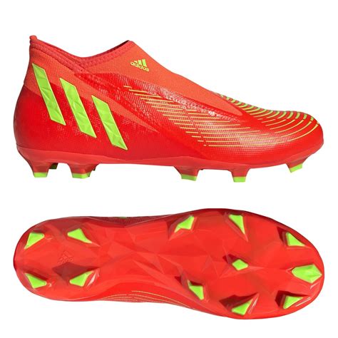 Adidas Predator Edge3 Laceless Firm Ground Football Boots Redgreenblk