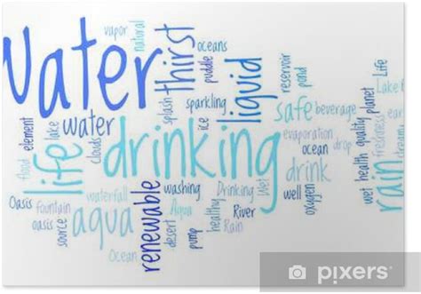 Poster Water Related Words Word Cloud Water Typography Background Pixers Hk