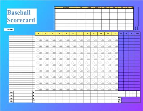 10+ Baseball Scorecard Template | room surf.com