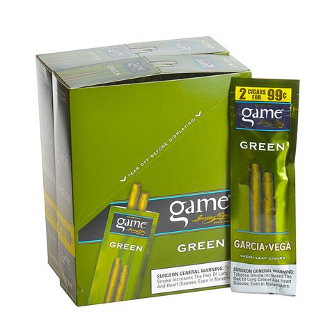 Game Vega Cigarillos Green Foil 2 For 99 Cents 30 Pouches Of 2