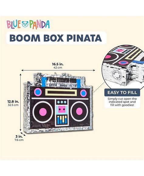 Blue Panda Small 80s Boombox Pinata For Retro Birthday Party