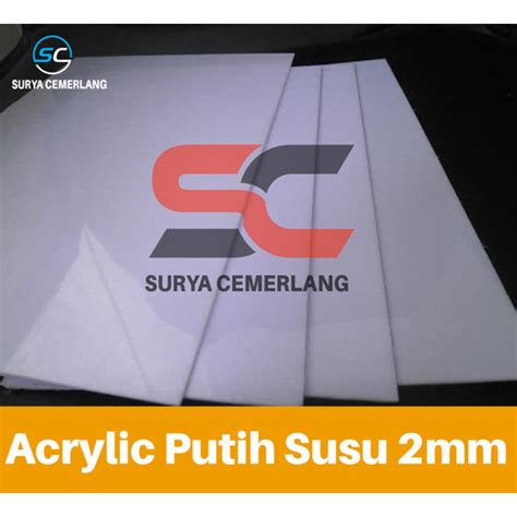 Jual Acrylic Putih Susu Mm Rp Cm Akrilik Lembaran Ukuran Bebas