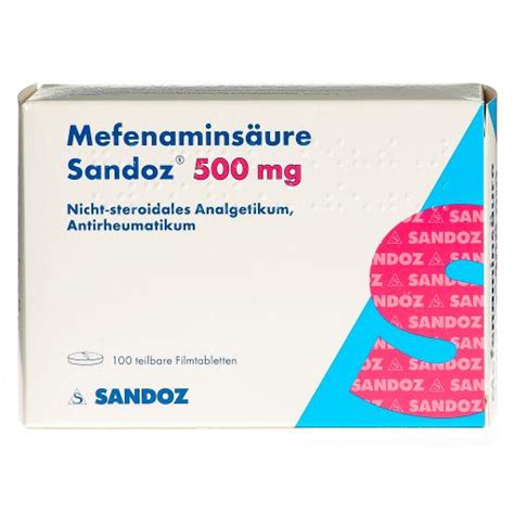 Mefenamins Ure Sandoz Mg Teilbar Stk