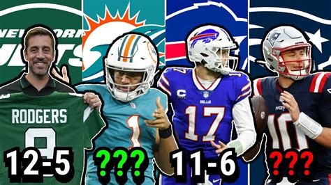 Afc East 2023 24 Nfl Record Predictions Youtube