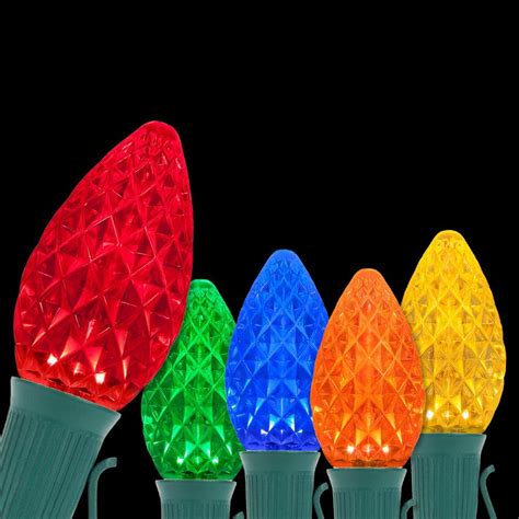 Wintergreen Lighting Opticore 24 Ft 25 Light Led Multicolor Faceted C7 String Light Set 78266