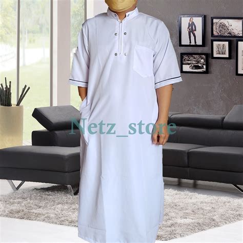 Jual Jubah Gamis Putih Pria Jubah Gamis Umrah Haji Shalat Pria