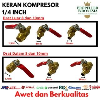 Jual Kran Angin Kompresor Kuningan 1 4Inch Stop Keran Kompresor