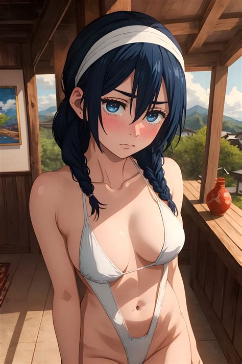 Rule 34 Ai Generated Amanai Riko Black Hair Blue Eyes Blush Jujutsu