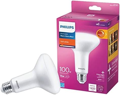 Philips Led Dimmable A Soft White Light Bulb With Warm Glow Effect