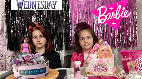 BARBİE WEDNESDAY PASTA YAPIYOR ZEYNEP HİRANUR بابا جاب لي بالون جنى