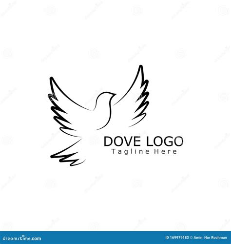 Bird Wing Dove Logo Template Vector Illustration Stock Vector