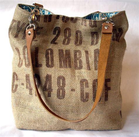 Coffee bean sack tote bag by sidneyann on Etsy Jute kaffeesäcke