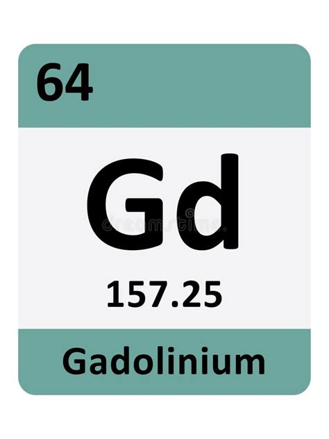 Periodic Table Symbol of Gadolinium Stock Vector - Illustration of ...