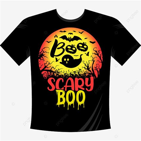 Halloween Boo Clipart Png Images Scary Boo Halloween T Shirt Design Vector Graphic Illustration