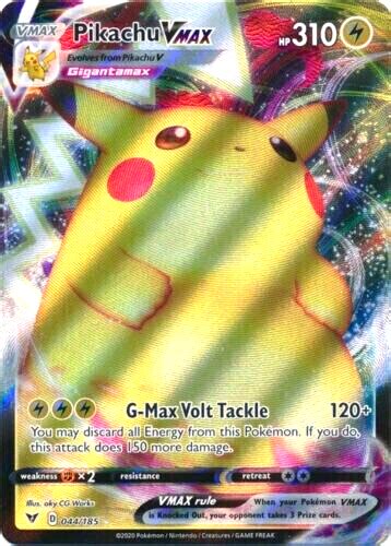 Pokemon Card Pikachu VMAX 044 185 Vivid Voltage Holo Full Art Ultra