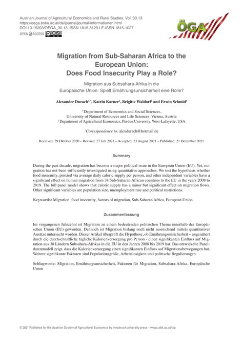 PDF Migration From Sub Saharan Africa To The European Union Does