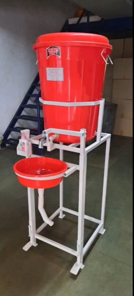 White Steel Hand Wash Station Foot Operated At Rs 7200 In Mumbai Id