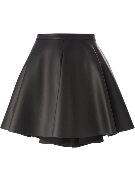 Amen Faux Leather A Line Skirt In Black Lyst