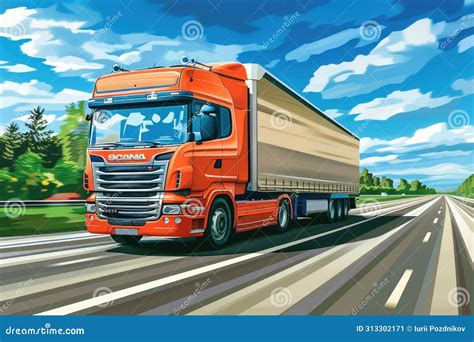 Enclosed Car Trailer Cartoon Vector 343349341