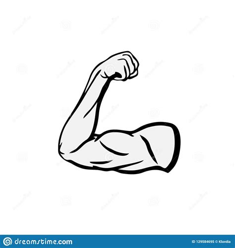 Flexing Bicep Drawing Animated Drawing Of Female Bodybuilder F Stock