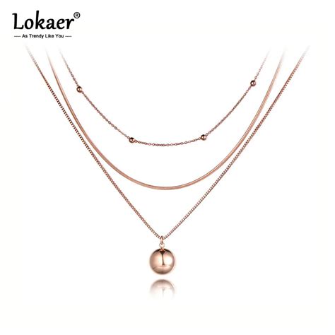 Lokaer Collier Ras Du Cou En Titane Pour Femme Chaîne À Trois