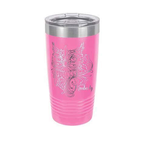 Majestic Owl Personalized Engraved Insulated Stainless Steel 20 Oz Tumbler