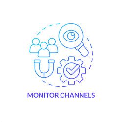 Monitor Channels Turquoise Concept Icon Royalty Free Vector