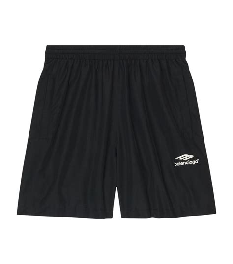 Mens Balenciaga Black Logo Detail Shorts Harrods Countrycode