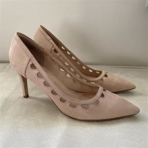 Nude Court Shoes Dunnes Stores Size 6 Suede Low Depop