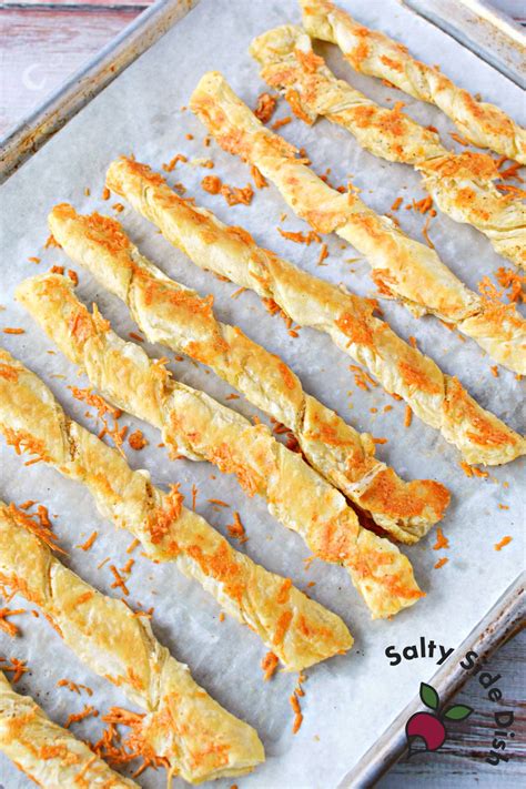 Puff Pastry Breadsticks With Parmesan Cheese Salty Side Dish