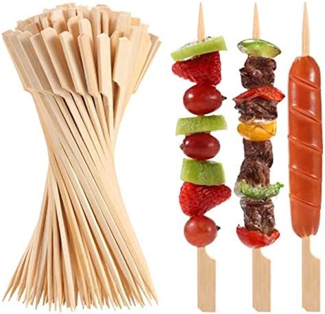 Amazon Bamboomn Brand Premium Flat Style Bamboo Wood Bbq Kebab