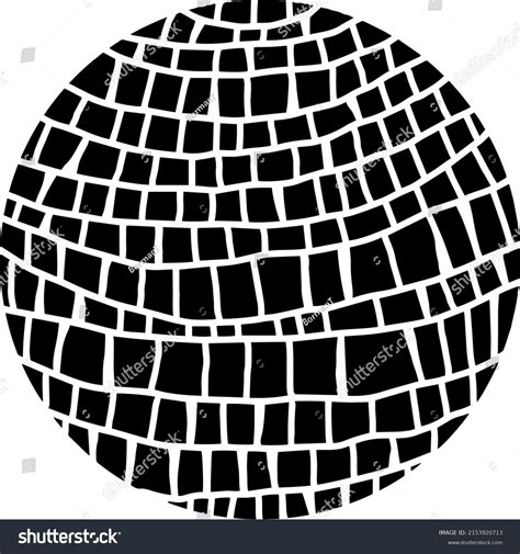 Vector Isolated Disco Ball Black Silhouette Stock Vector (Royalty Free ...