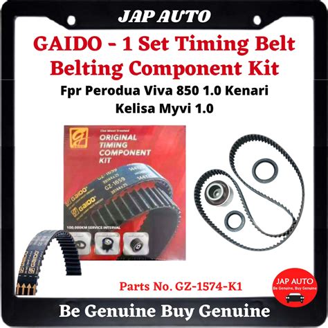 Gaido Set Timing Belt Belting Component Kit For Perodua Viva