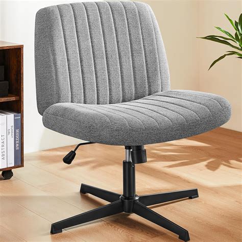 Sweetcrispy Office Chair No Wheels Armless Desk Chair No Wheels Cross