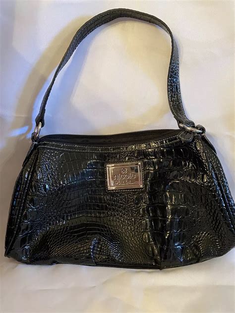 Nicole Miller Black Leather Mini Bag Nwot Womens Handbags