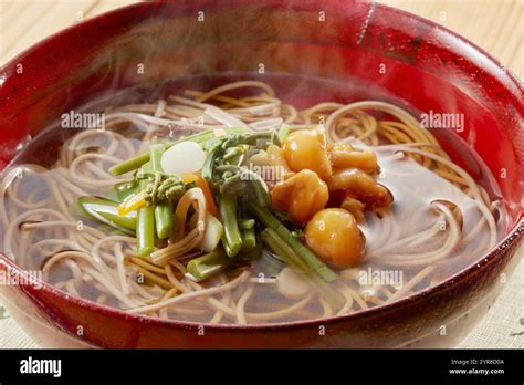 Sansai Soba Hot Stock Photo Alamy