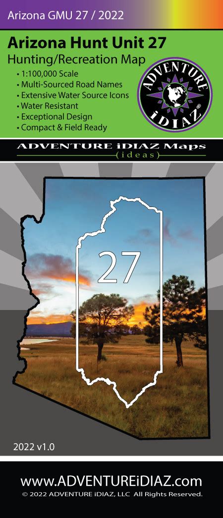 Arizona Hunting Unit 27 Map A Superior Map For Your AZ Adventure