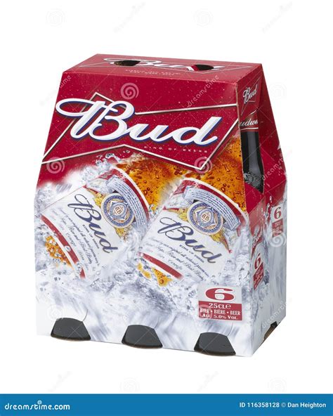 Budweiser Bud Beer Six Bottle Pack Editorial Stock Photo Image Of