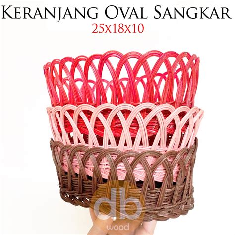 Jual Keranjang Rotan Oval Sangkar 25x18x10 Shopee Indonesia